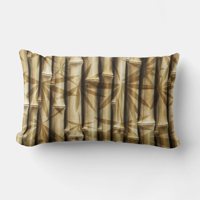 Bamboo Design Lumbar Pillow (Front)