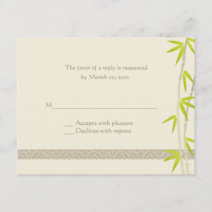 Bamboo Design Reply cards
