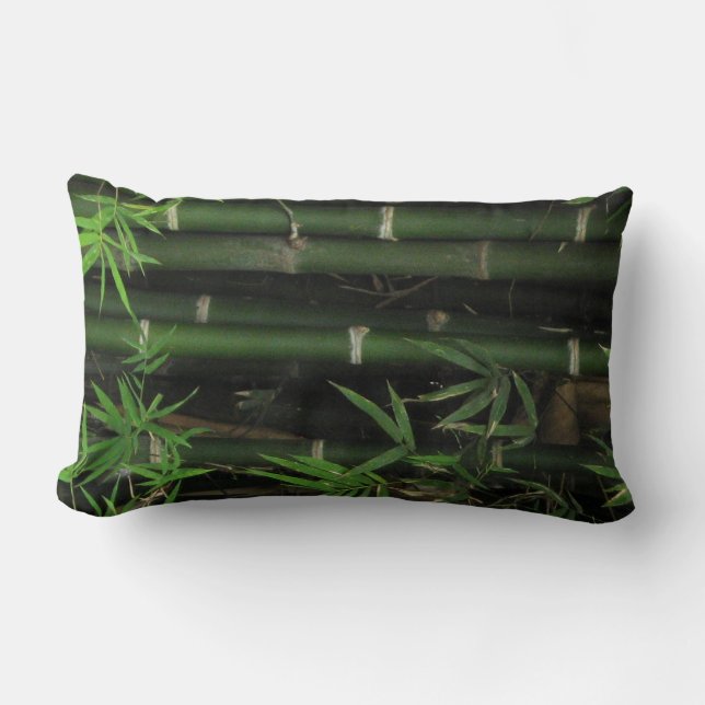 Bamboo ... Fao Rai, Nong Khai, Isaan, Thailand Lumbar Pillow (Front)