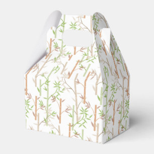 Bamboo Foliage Oriental Greenery Leaves Favor Box