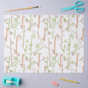 Bamboo Foliage Oriental Greenery Leaves Tissue Paper