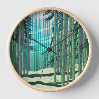 Bamboo Forest Clock
