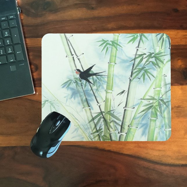 Bamboo Forest - green Mouse Pad (Creator Uploaded)