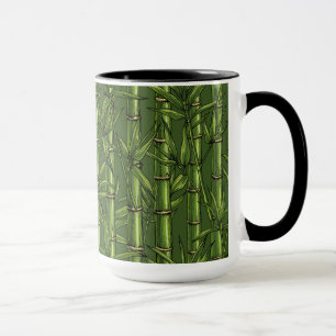 Bamboo forest in green mug