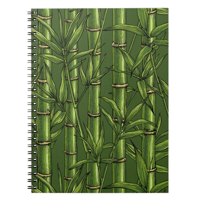 Bamboo forest in green notebook (Front)