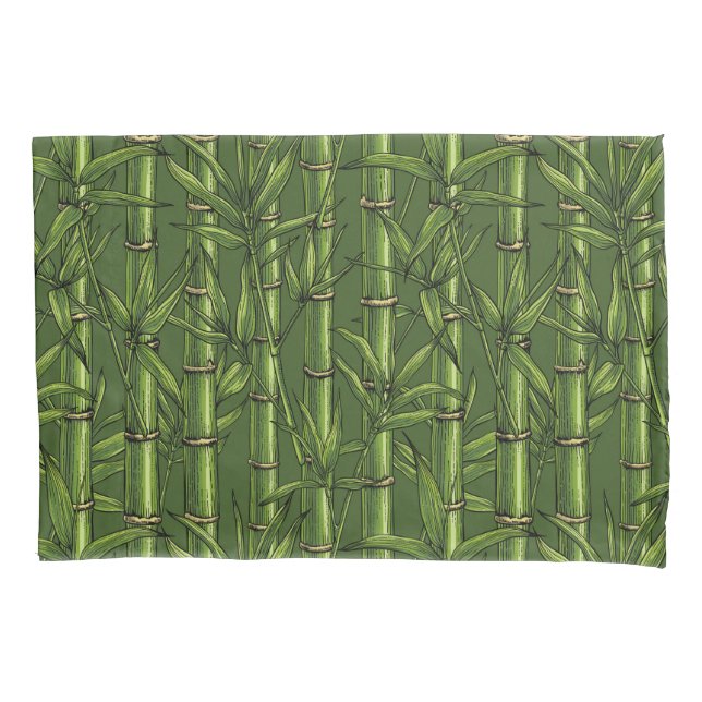 Bamboo forest in green pillowcase (Front-Left)