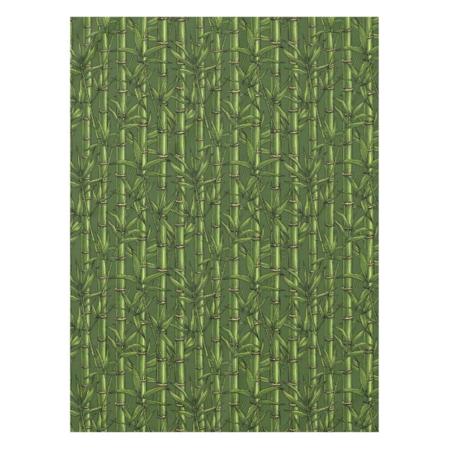 Bamboo forest in green tablecloth (Front)