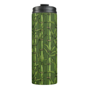 Bamboo forest in green thermal tumbler