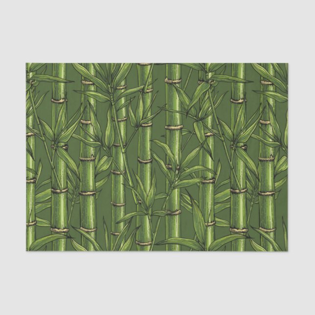 Bamboo forest in green tissue paper (Front)