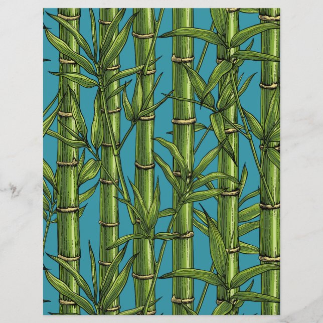Bamboo forest on blue (Front)