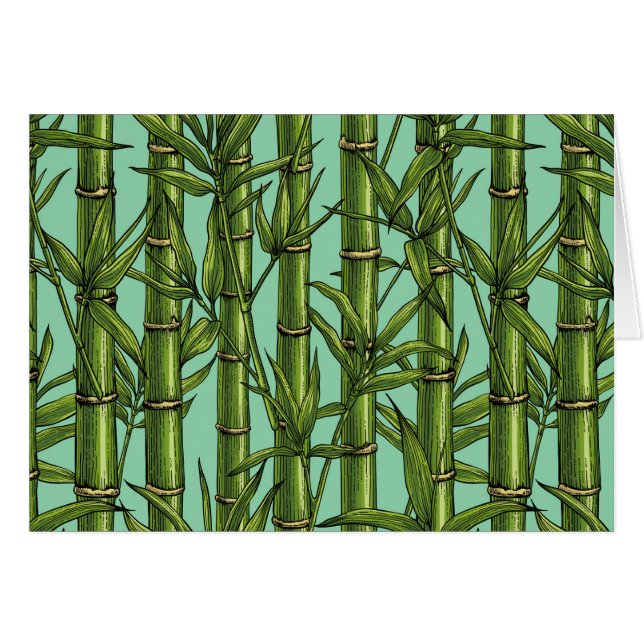 Bamboo forest on light blue (Front Horizontal)