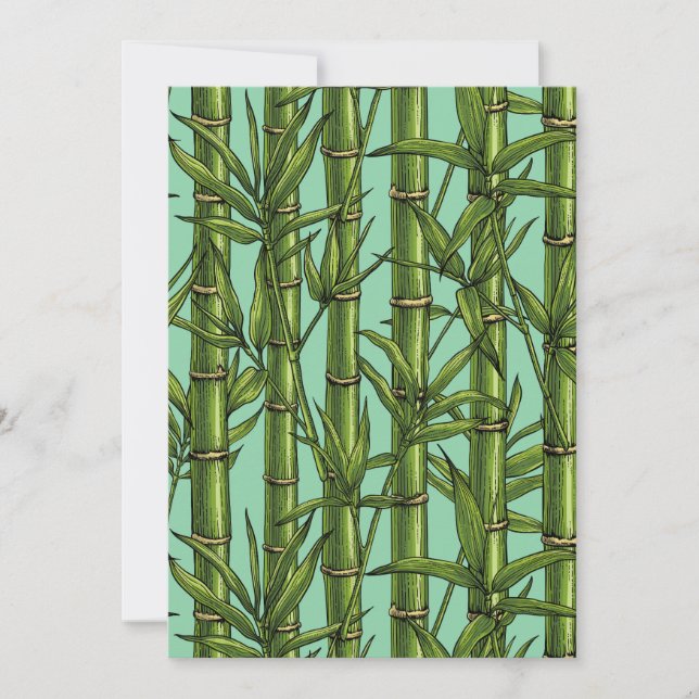 Bamboo forest on light blue (Front)