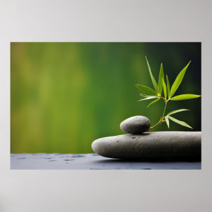 Bamboo Forest Tranquil Peaceful Nature Poster