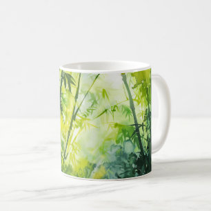 Bamboo Forest Watercolor Coffee Mug