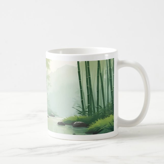 Bamboo Forest with River Coffee Mug (Right)