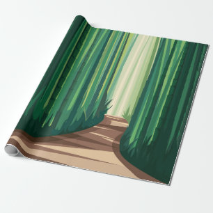 Bamboo forests wrapping paper