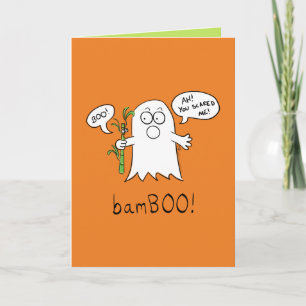 BamBOO Ghost Halloween Greeting Card