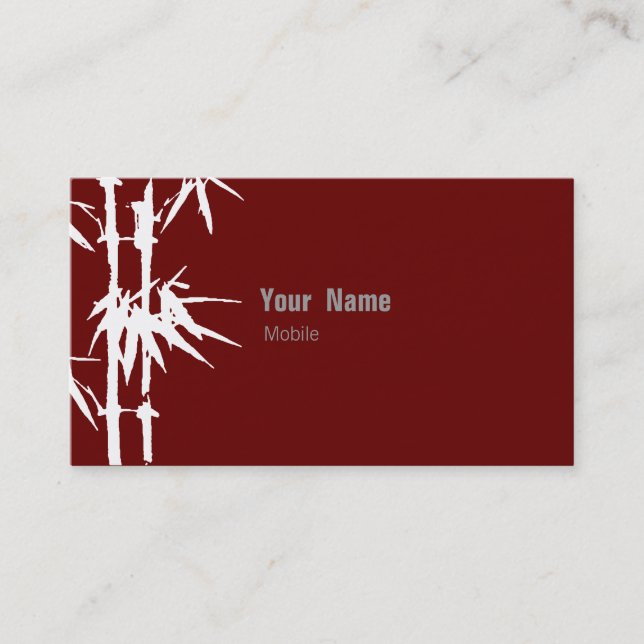 Bamboo Green Business Card (Front)