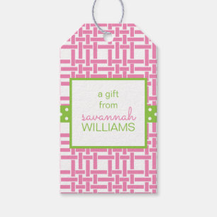 Bamboo & Grosgrain Personalized Gift Tags