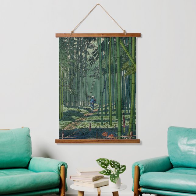 Bamboo Grove of Saga Fujishima Takeji   Hanging Tapestry (Living Room)