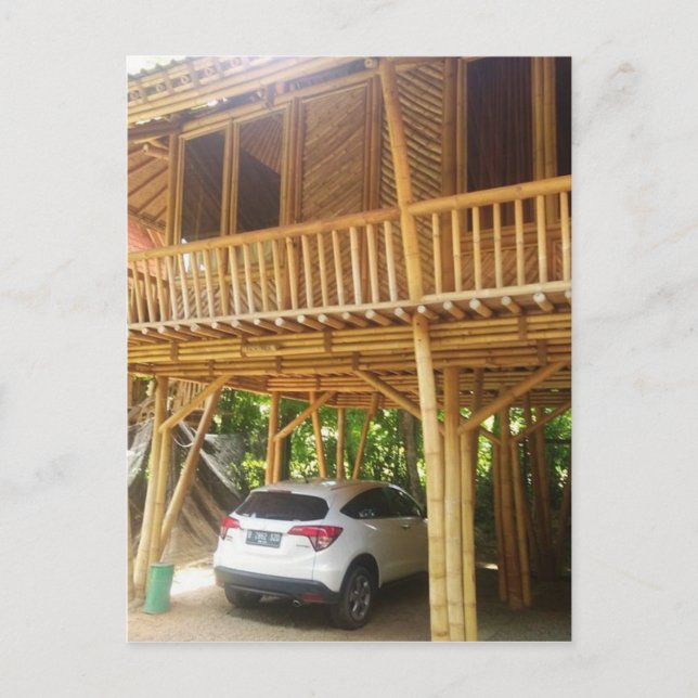 Bamboo House in Bali Postcard (Front)