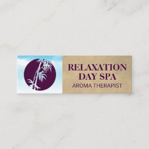 Bamboo Icon   Clouds and Sky Mini Business Card