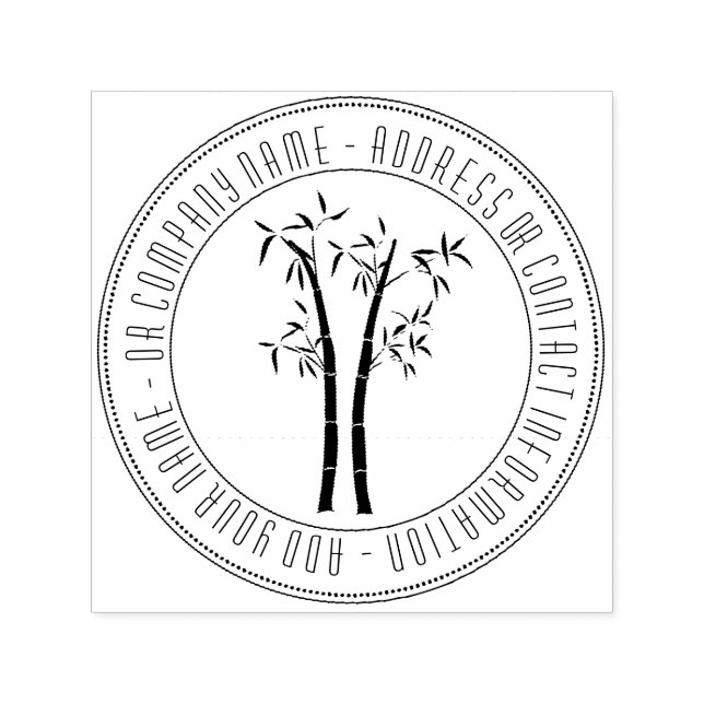 Bamboo In Circular Frame Self-inking Stamp (Design)