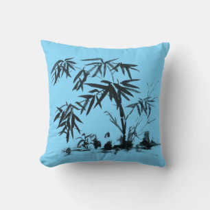 Bamboo in Water Throw Pillow