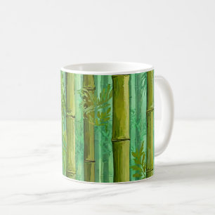 Bamboo Jungle Grove Warm Cool Greens Coffee Mug