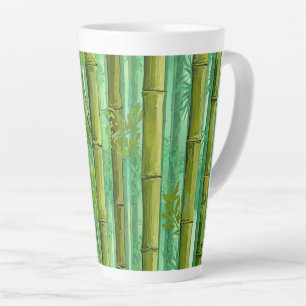Bamboo Jungle Grove Warm Cool Greens Latte Mug