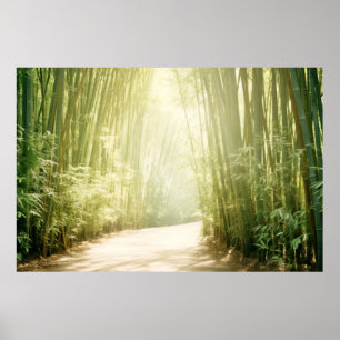 Bamboo Landscape Meditation Serene Calm Poster
