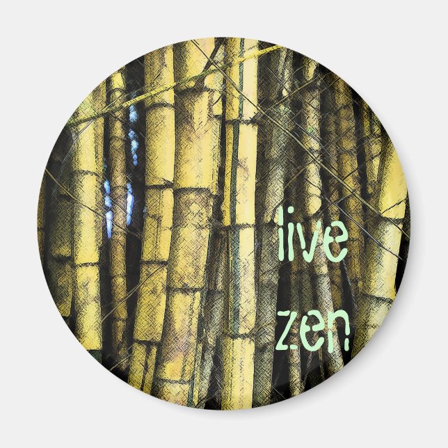 bamboo live zen magnet (Front)
