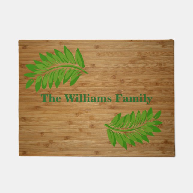 Bamboo Look Custom Door Mat (Front)