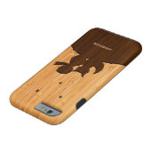 Bamboo Look & Engraved Little Prince Fox Pattern Case-Mate iPhone Case (Bottom)