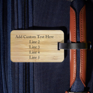 Bamboo-Look Luggage Tag