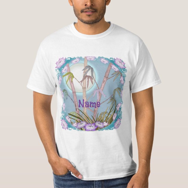 Bamboo Lotus Moon  T-Shirt (Front)