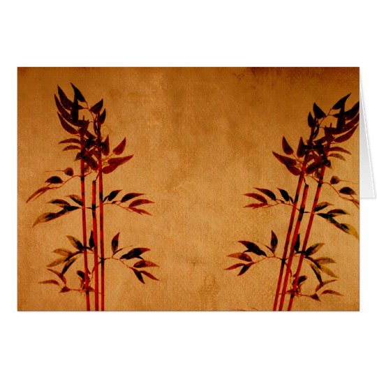 Bamboo on Parchment Card