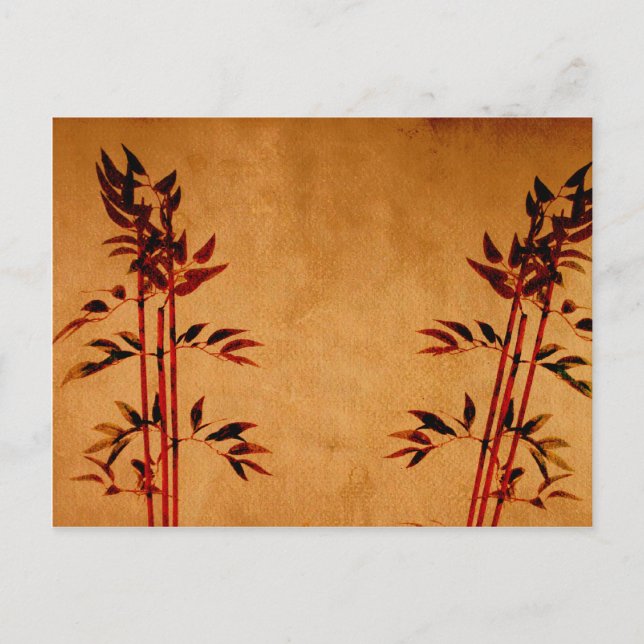 Bamboo on Parchment Postcard (Front)