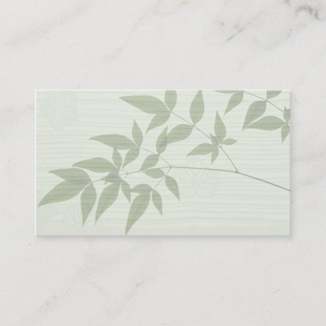 bamboo on patterned background business card (Front)