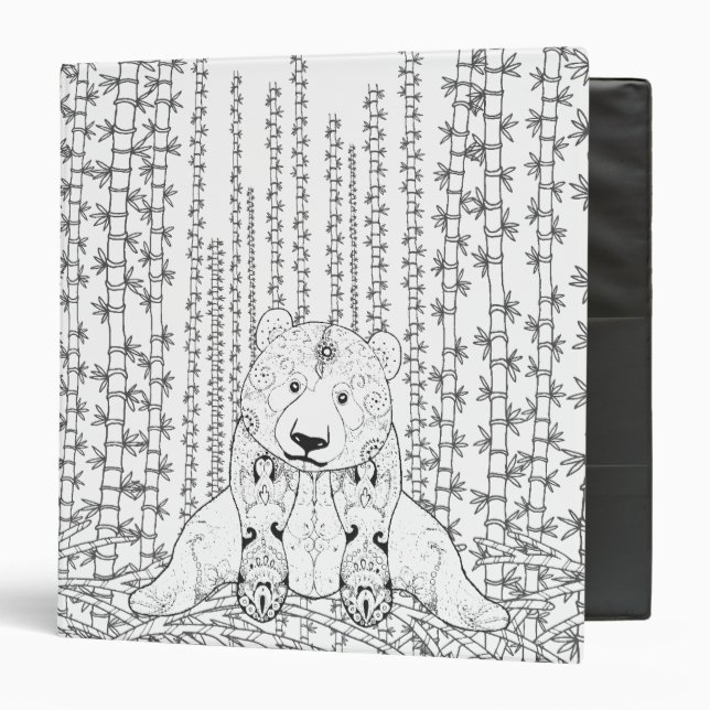 Bamboo Panda Doodle Binder (Front/Inside)