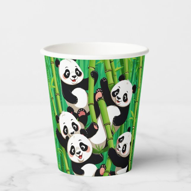 Bamboo Panda Paper Cups (Front)
