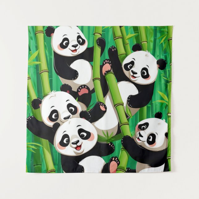 Bamboo Panda Tapestry (Front)