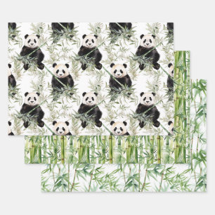 Bamboo Panda wrapping paper