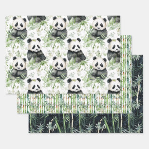 Bamboo Panda wrapping paper