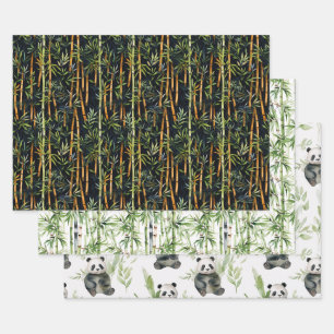 Bamboo Panda wrapping paper