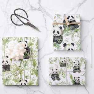 Bamboo Panda wrapping paper