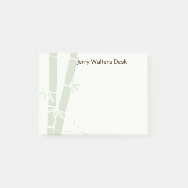 Bamboo Personalized Post It Note Pad (Front)