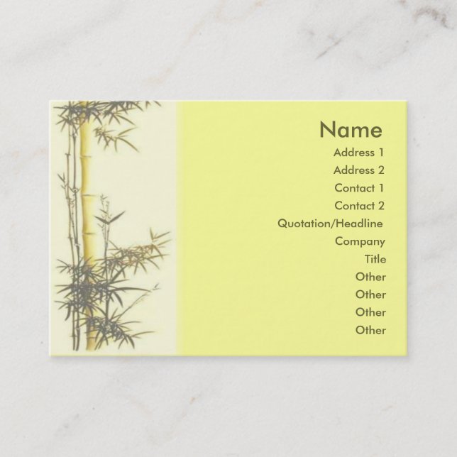 Bamboo Profile Card (Front)