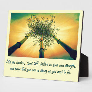 Bamboo Sky Wall Plaque with quote