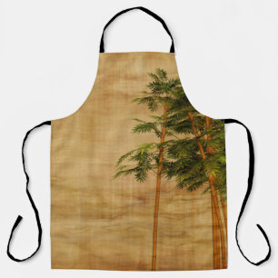 Bamboo stationery wallpaper apron